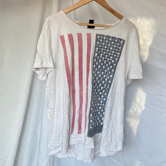 XL American flag white T-shirt from H&M - Picture 5 of 10